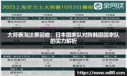 大师赛淘汰赛前瞻：日本国家队对阵韩国国家队的实力解析