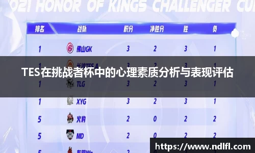 TES在挑战者杯中的心理素质分析与表现评估